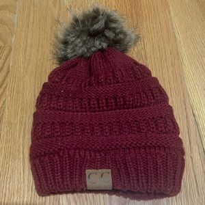 CC Maroon Beanie One Size Gently used